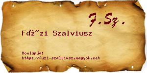 Füzi Szalviusz névjegykártya